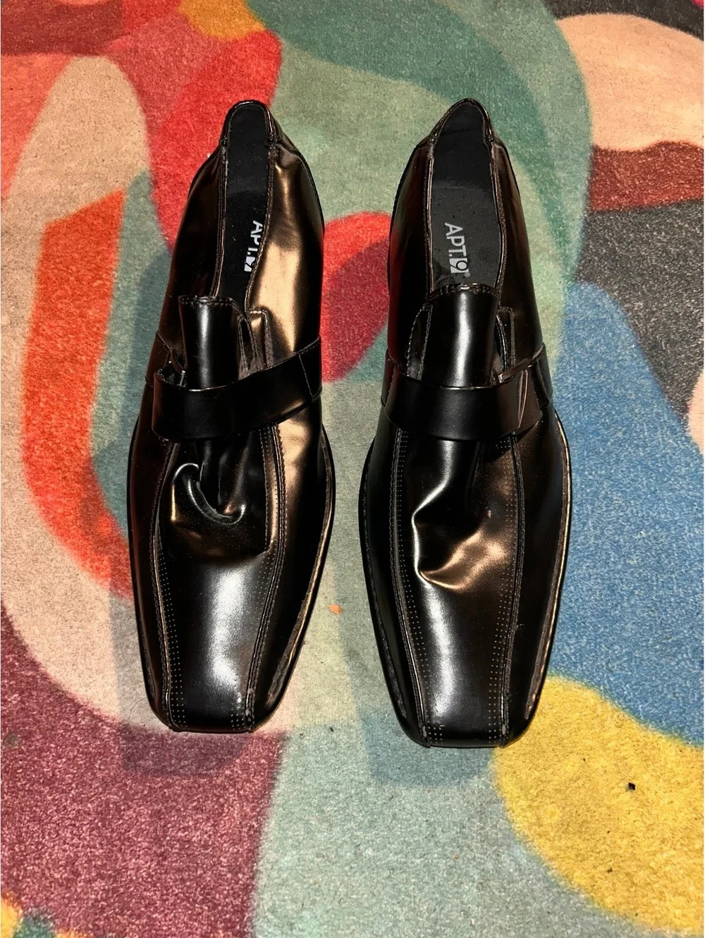 Apt. 9 Men's Black Square Toe Slip-On Dress Shoes